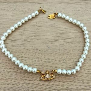 Cute planet Saturn pearl necklace